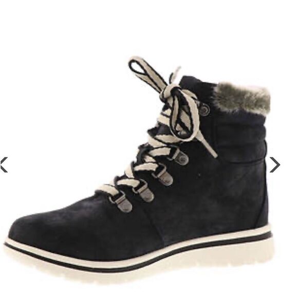 Cliffs by White Mountain Women's Hallett Lace-up Booties - Blackboots, shoes 7 - Picture 4 of 10